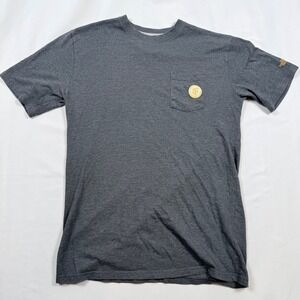 The North Face Mens Gray Short Sleeve Pocket T Shirt Logo Tee Small